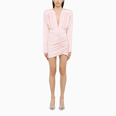 Shop The Mannei | Pink Draped Silk Dress
