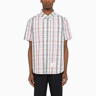Shop Thom Browne | Popline Check Motif Shirt In Multicolor