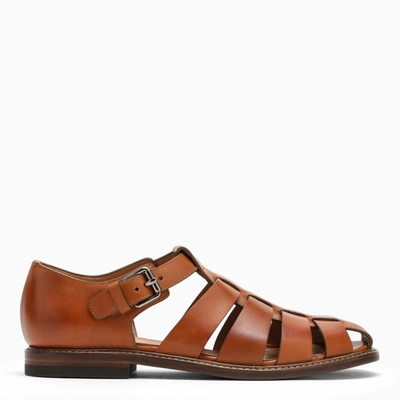 Shop Church's | Hazelnut Leather Sandal In Brown