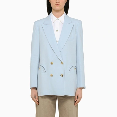 Shop Blazé Milano Light Blue Double-breasted Jacket