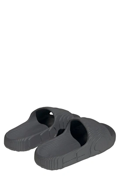 Adidas Originals Adilette 22 Textured Slides In Grey 1 / Core Black