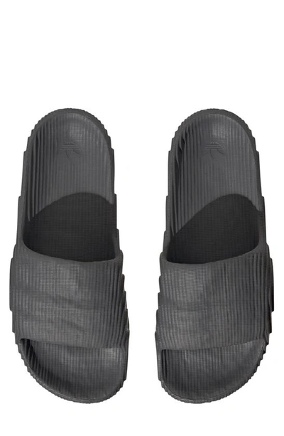 Adidas Originals Adilette 22 Textured Slides In Grey 1 / Core Black