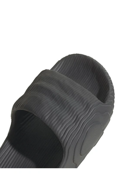 Adidas Originals Adilette 22 Textured Slides In Grey 1 / Core Black