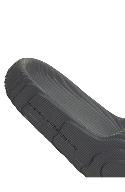 Adidas Originals Adilette 22 Textured Slides In Grey 1 / Core Black