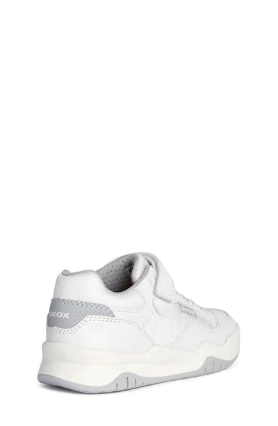 Shop Geox Kids' Perth Sneaker In White/grey