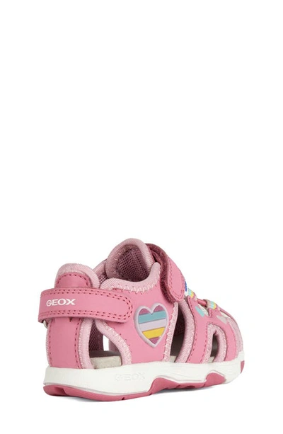 Shop Geox Multy Sandal In Fuchsia/ Multicolor
