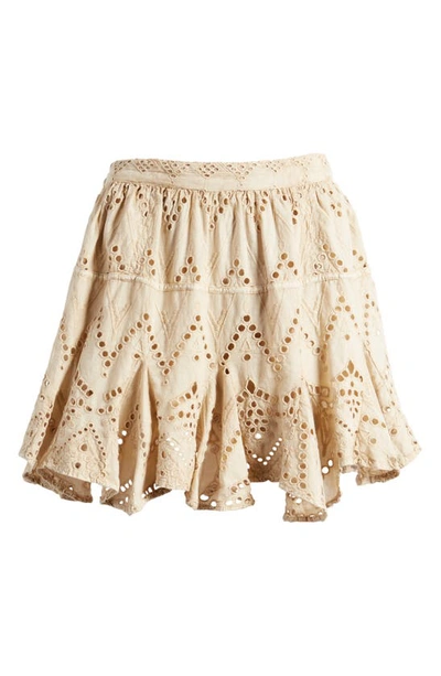 Shop Free People Serenity Eyelet Mini Skort In Tea