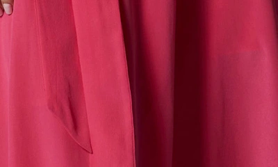 Shop Equipment Alejandra Halter Silk Maxi Dress In Raspberry Sorbet