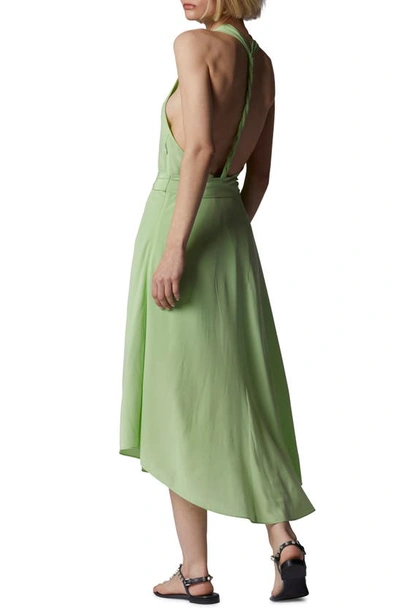 Equipment Alejandra Halter Silk Maxi Dress In Pistachio Green