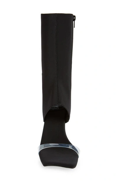 Shop Jeffrey Campbell Struttin Sandal In Black Neoprene Clear