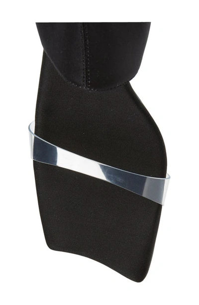 Shop Jeffrey Campbell Struttin Sandal In Black Neoprene Clear