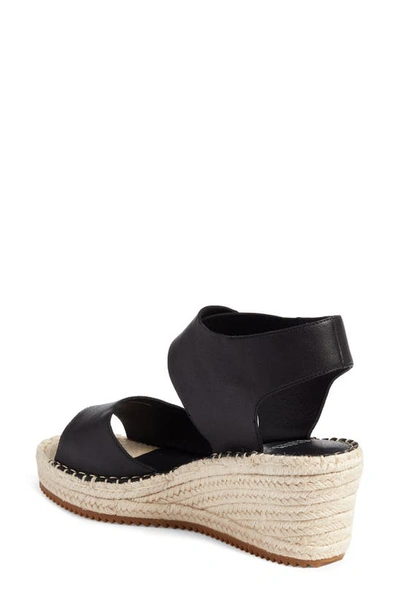 Shop Eileen Fisher Weslia Espadrille Wedge Sandal In Black