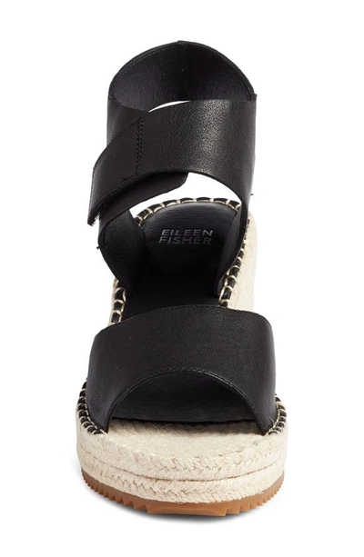 Eileen Fisher Weslia Espadrille Wedge Sandal In Black