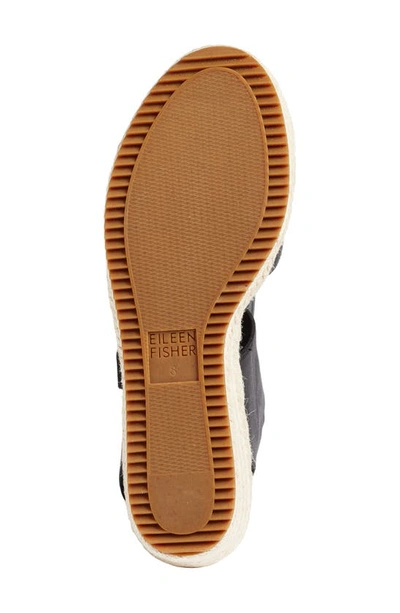 Eileen Fisher Weslia Espadrille Wedge Sandal In Black