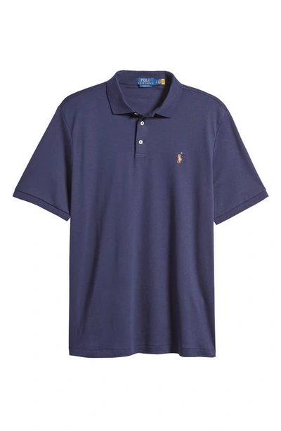 Shop Polo Ralph Lauren Pima Cotton Polo In Refined Navy