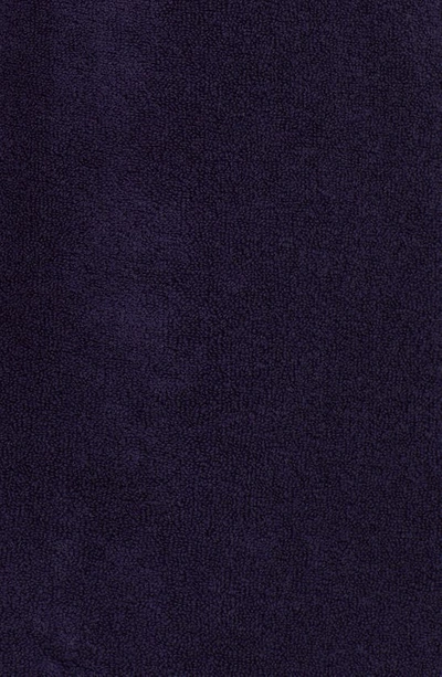 Moncler Logo-patch Velour Shorts In Navy