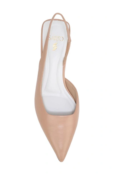 Sarto By Franco Sarto Devin Pointed Toe Slingback Pump In Sand