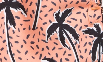 Shop Boardies Kids' Flair Palm Print Swim Trunks In Orange