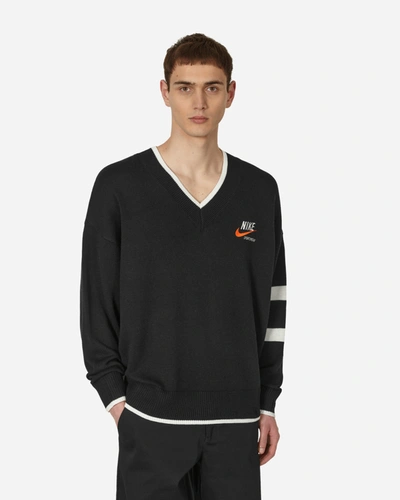 Shop Nike Trend V-neck Sweater Black In Multicolor