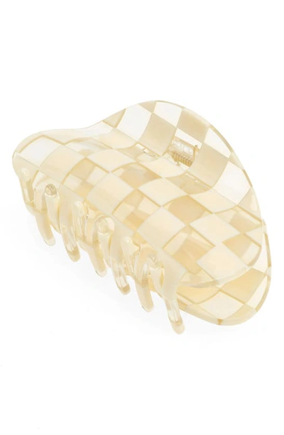 Shop Chunks Checker Claw Clip In Clear And Ivory