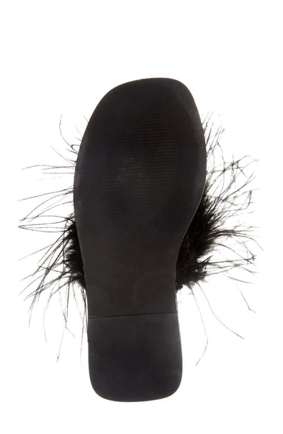 Shop Azalea Wang Pammy Feather Sandal In Black