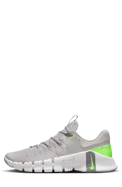 Nike Men's Free Metcon 5 Training Sneakers From Finish Line In Light Iron Ore/ Phantom/ Green