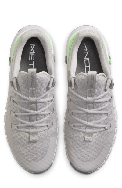 Nike Men's Free Metcon 5 Training Sneakers From Finish Line In Light Iron Ore/ Phantom/ Green