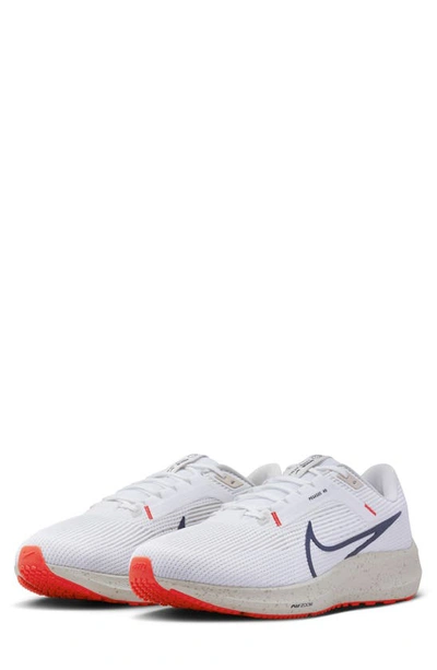 Shop Nike Air Zoom Pegasus 40 Running Shoe In White/ Brown/ Phantom