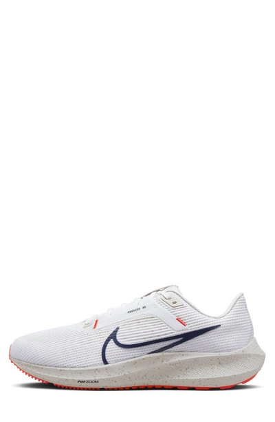 Shop Nike Air Zoom Pegasus 40 Running Shoe In White/ Brown/ Phantom