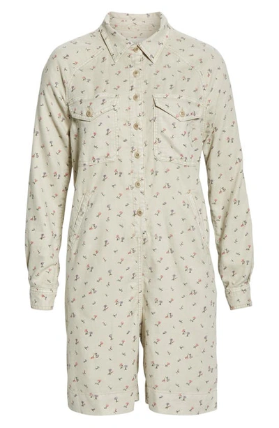 Shop The Great Short Print Coveralls In Rose Bloom Print