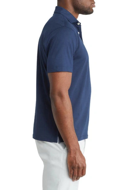 Shop Peter Millar Crown Crafted Excursionist Flex Cotton & Modal Polo In Atlantic Blue