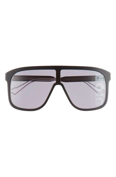 Shop Dior 'fast M1i 53mm Mask Sunglasses In Shiny Black / Smoke Mirror