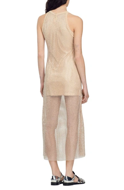 Shop Sandro Hollywood Dress In Gold
