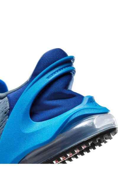 Shop Nike Kids' Air Max 270 Go Sneaker In Cool Grey/ White/ Blue