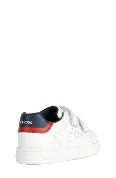 Shop Geox Kids' Dj Rock Sneaker In White/ Dk Navy