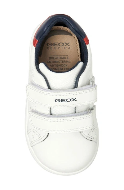 Shop Geox Kids' Dj Rock Sneaker In White/ Dk Navy