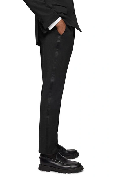 Shop Hugo Boss Genius Tuxedo Pants In Black