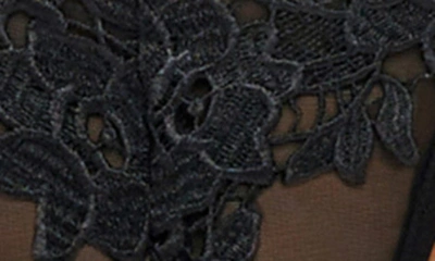 Oh La La Cheri Capucina Halter Embroidered Teddy In Black In Black
