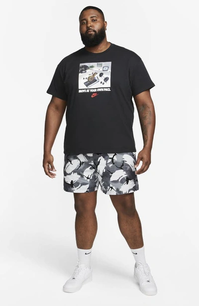 Shop Nike Sportswear Snail Cotton Graphic T-shirt In Black