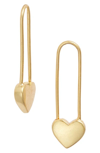 Shop Madewell Love Lock Earrings In Vintage Gold