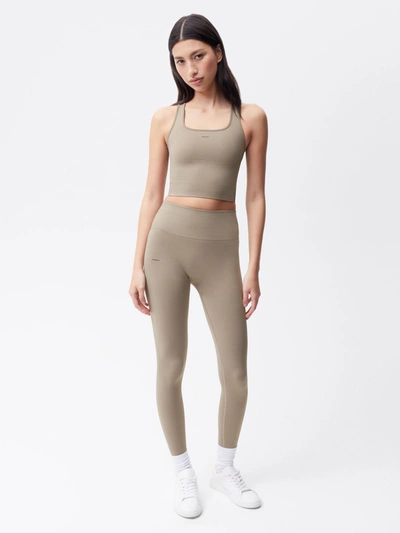 Pangaia Women's Plant-stretch Compressive Ribbed Tank Top — Taupe In Taupe