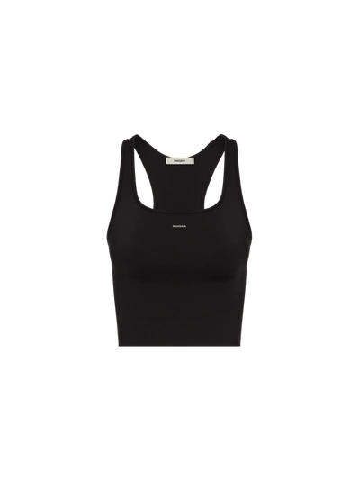 Pangaia Women's Plant-stretch Compressive Ribbed Tank Top — Black In Black