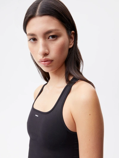 Pangaia Racer-back Compression Tank Top In Black