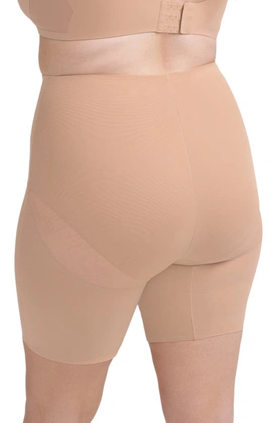 Shop Honeylove Superpower Mid Waist Shaper Shorts In Sand