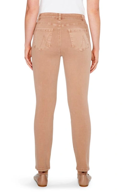 Nic + Zoe Color Mid Rise Ankle Straight Leg Jeans In Mochachino