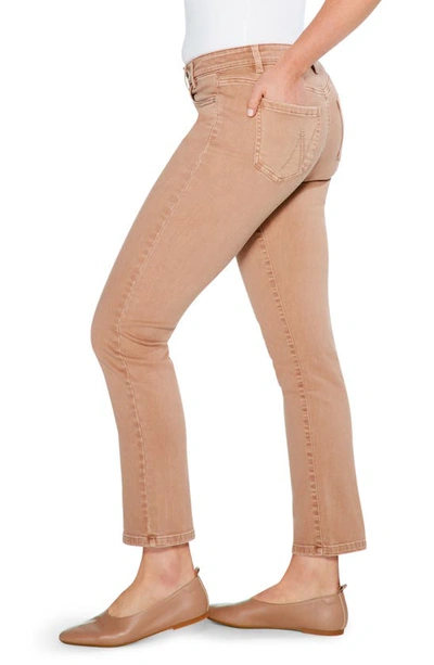 Nic + Zoe Color Mid Rise Ankle Straight Leg Jeans In Mochachino