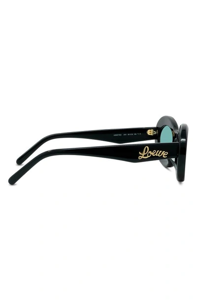 Loewe Loop Oversized Round-frame Acetate Sunglasses In Shiny Black / Blue