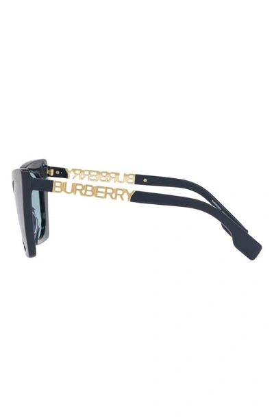 Shop Burberry 52mm Cat Eye Sunglasses In Blue
