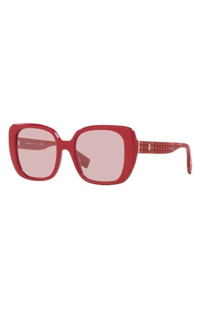 Shop Burberry 52mm Gradient Square Sunglasses In Red