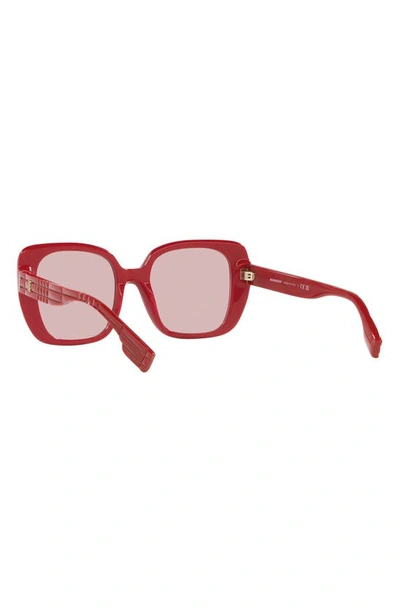 Shop Burberry 52mm Gradient Square Sunglasses In Red